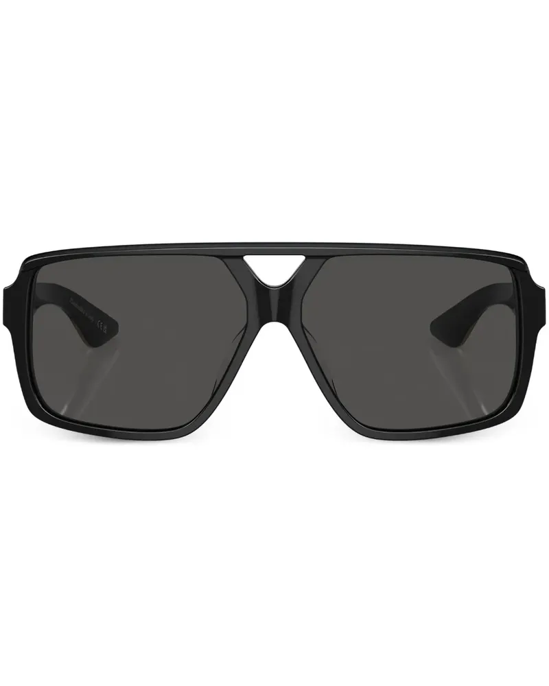 Oliver Peoples Sonnenbrille mit Oversized-Gestell - Schwarz Schwarz