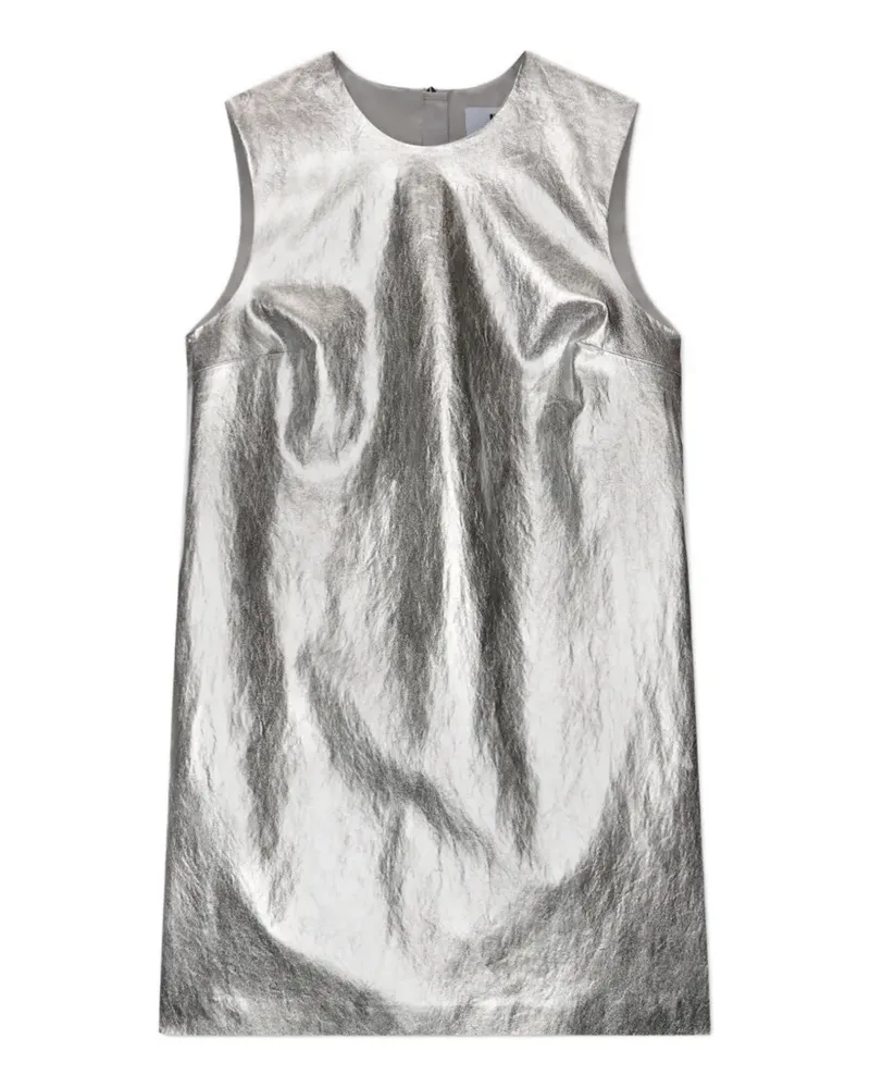 MSGM Kleid mit rundem Ausschnitt - Silber Silber