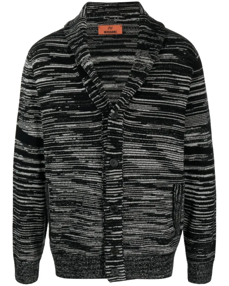 Missoni Gestreifter Cardigan aus Kaschmir - Schwarz Schwarz