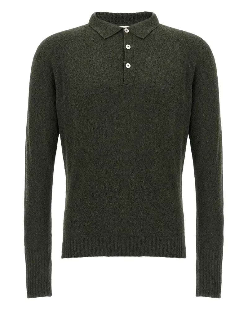 MA'RY'YA Poloshirt mit Knopfleiste - Grün Grün