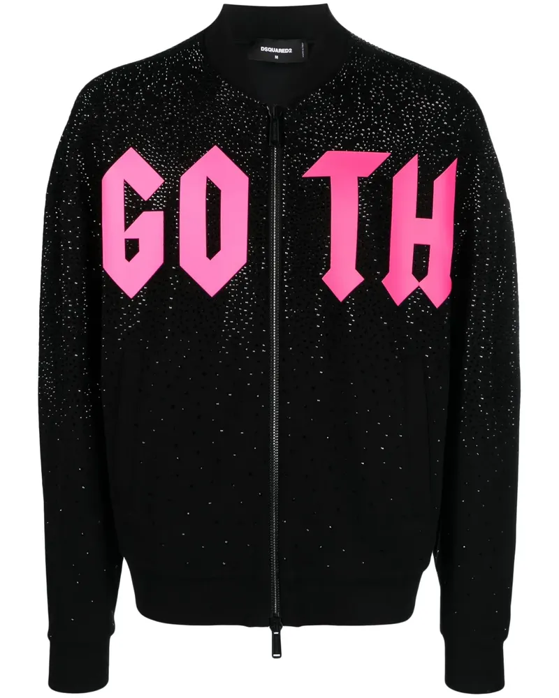 Dsquared2 Jacke mit Kristallen - Schwarz Schwarz