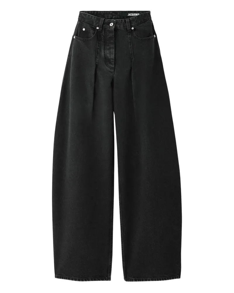Jacquemus Jeans mit hohem Bund - Schwarz Schwarz