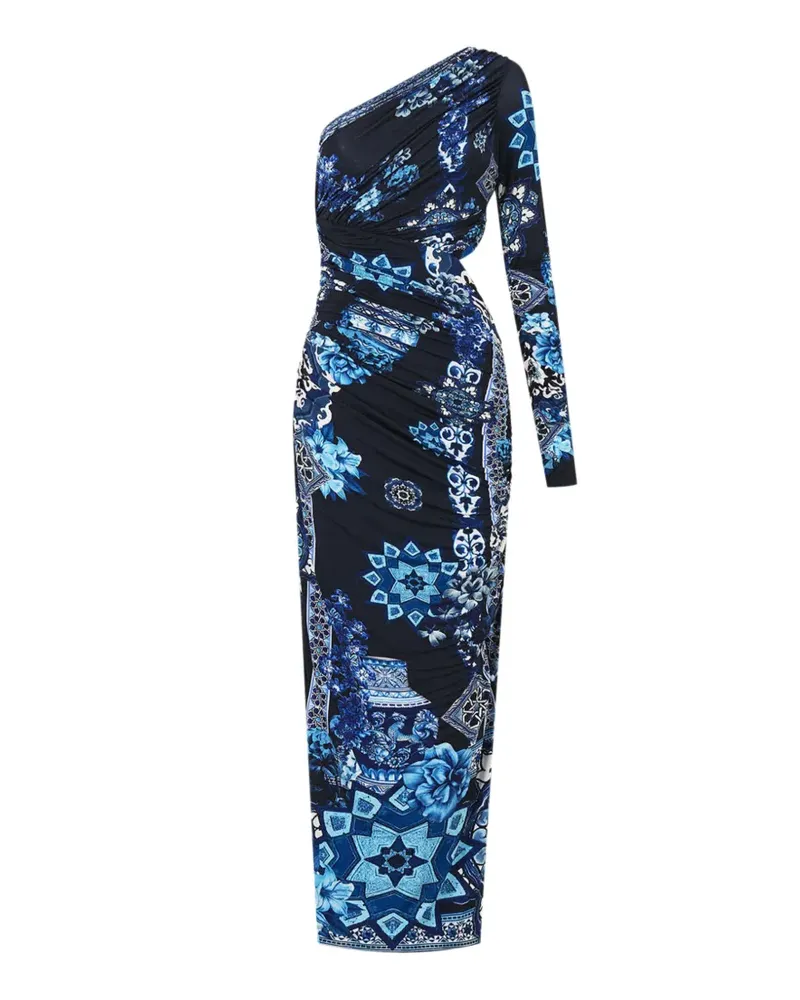 Camilla Asymmetrisches Kleid mit Cut-Out - Blau Blau