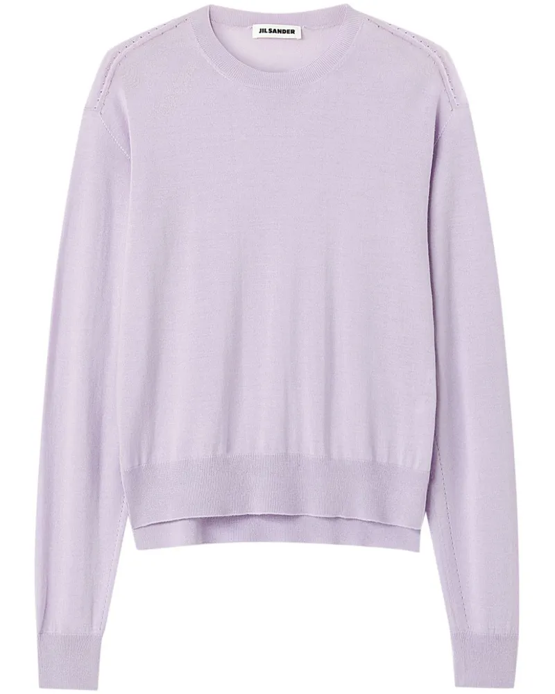 Jil Sander Fein gestrickter Pullover - Violett Violett