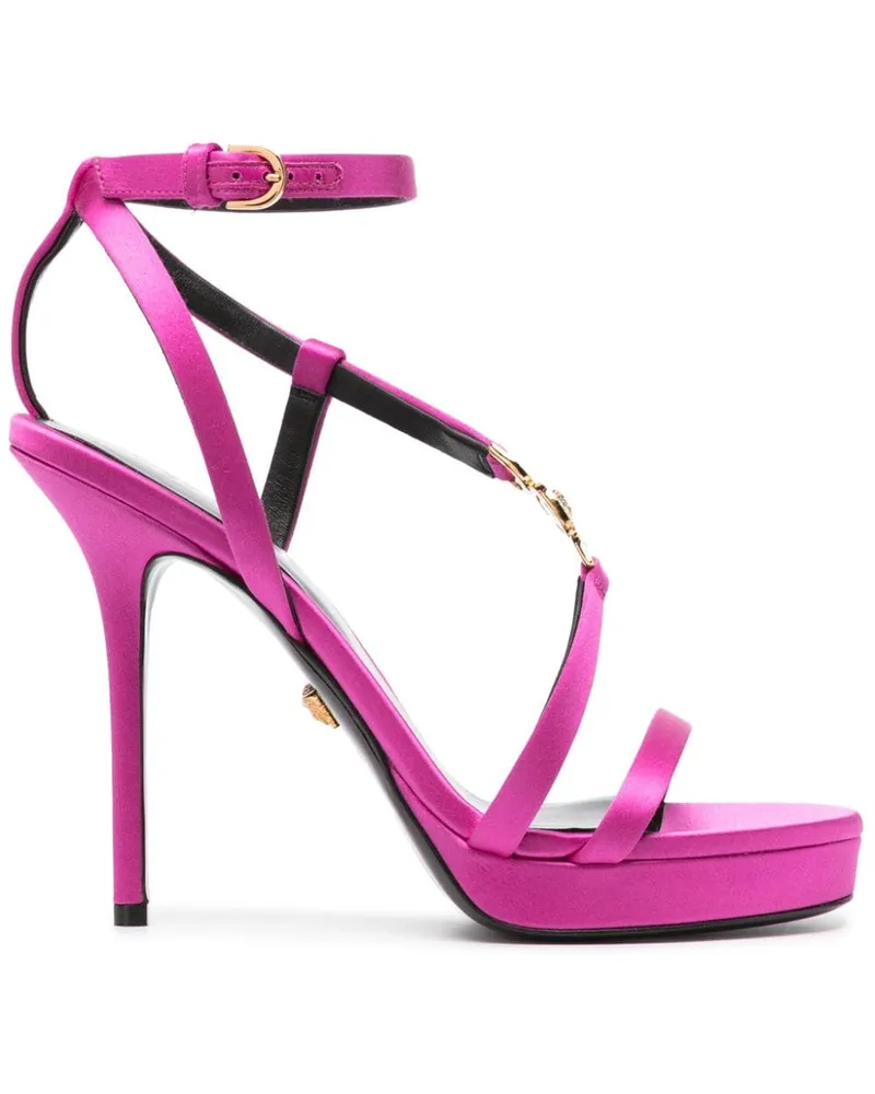 Versace Medusa Sandalen aus Satin 110mm Rosa