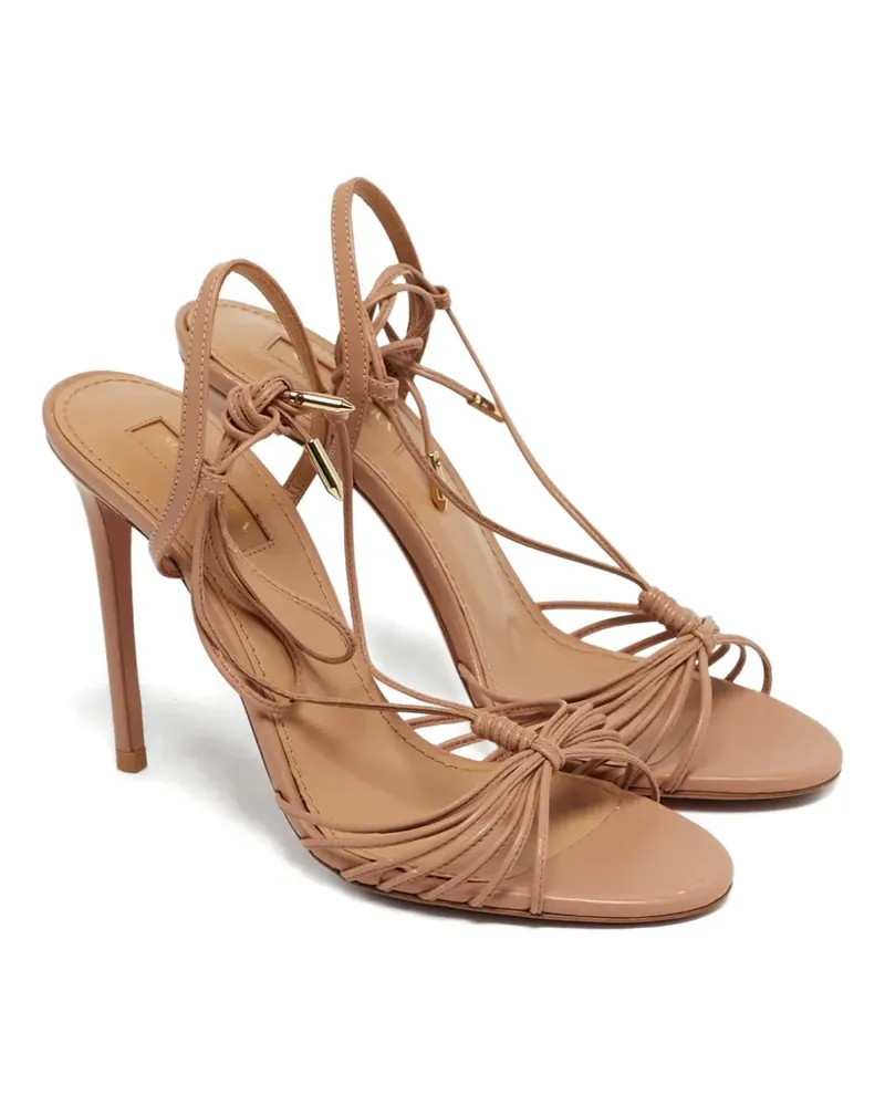Aquazzura Whisper ankle-wrap sandals - Nude Nude