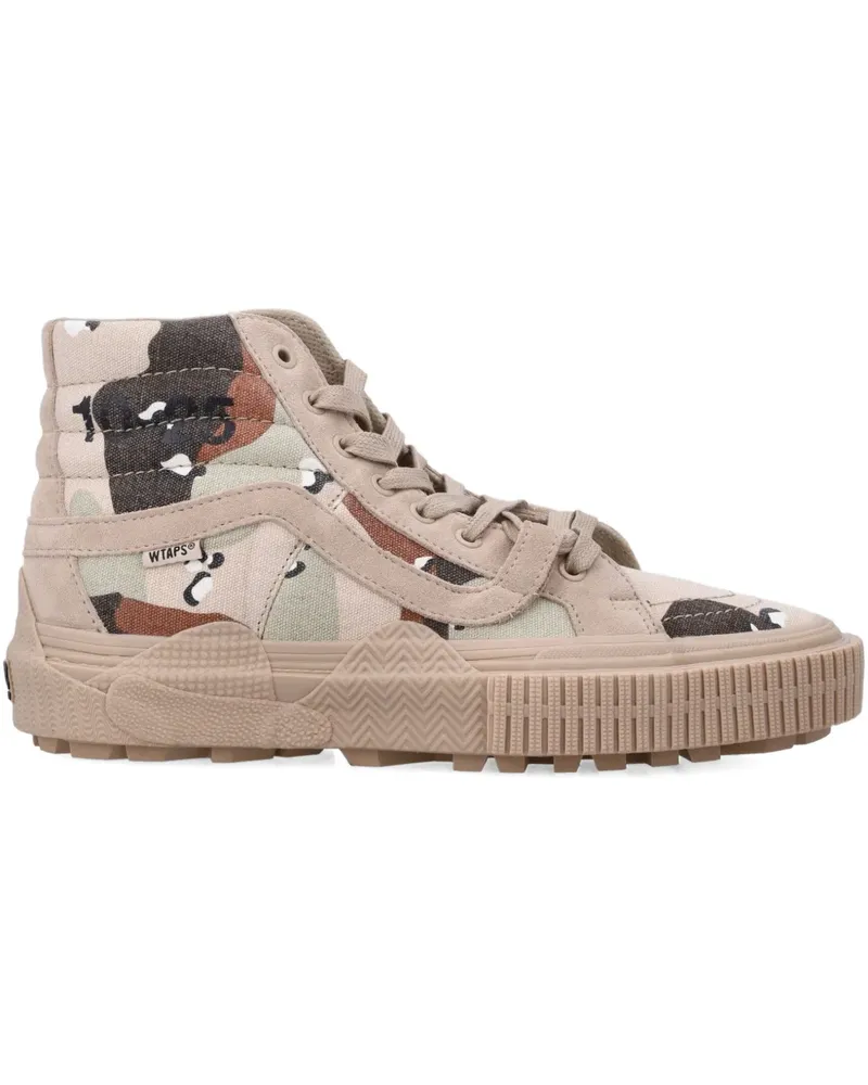 Vans Otw by  x Wtaps x Oamc Sk8-Hi Gl lug camouflage sneakers - Nude Nude