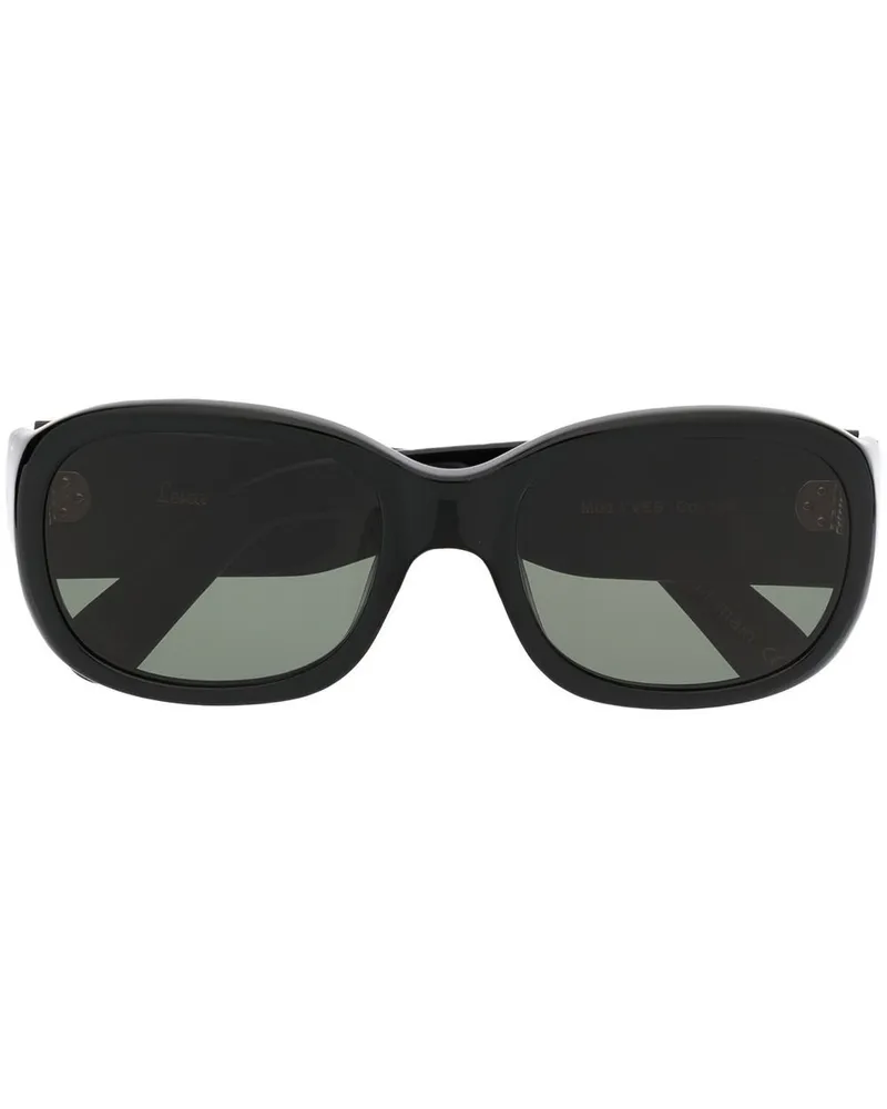 Lesca Eckige Yves 21 Sonnenbrille - Schwarz Schwarz
