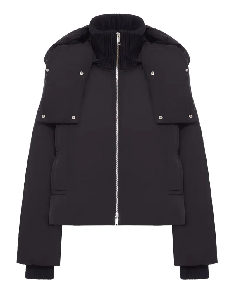 SPORTMAX puffer hooded zip-ip jacket - Schwarz Schwarz