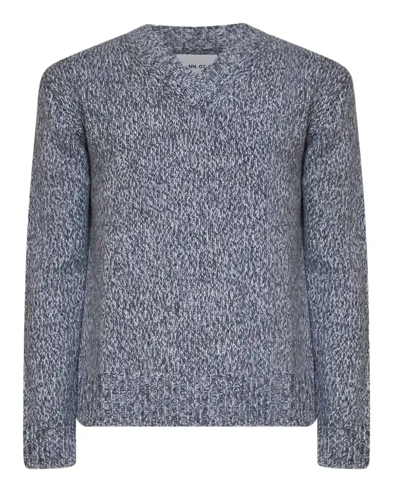 NN 07 Flint Pullover mit V-Ausschnitt - Grau Grau