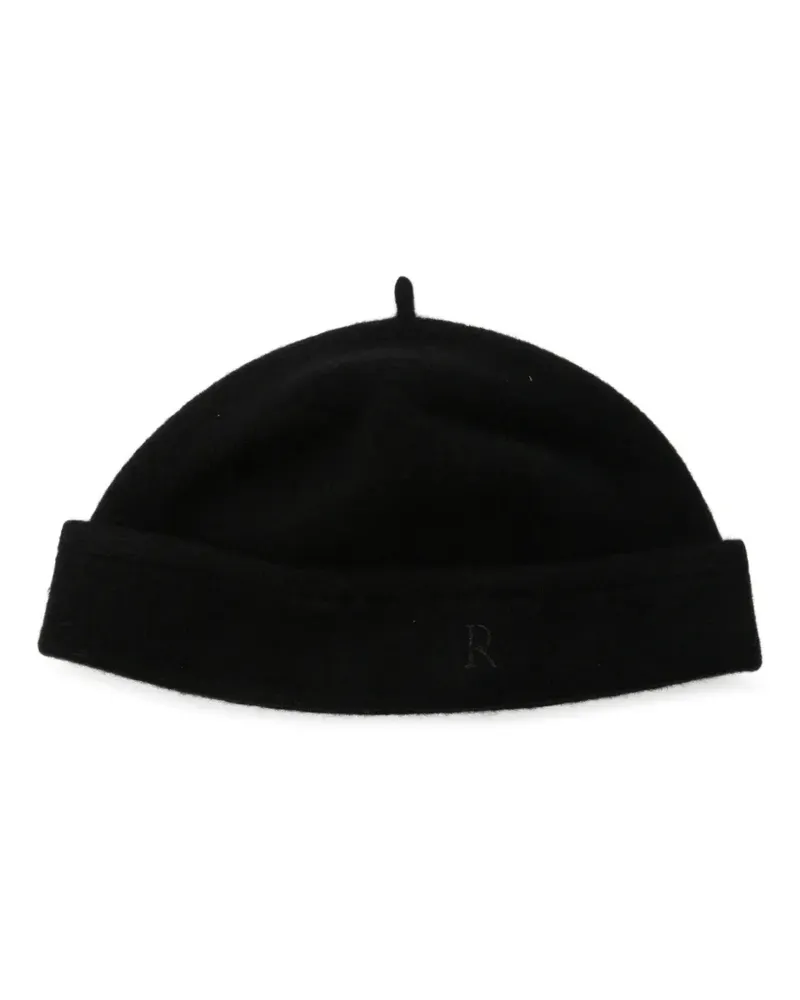 RANRA Beanie mit Umschlag - Schwarz Schwarz