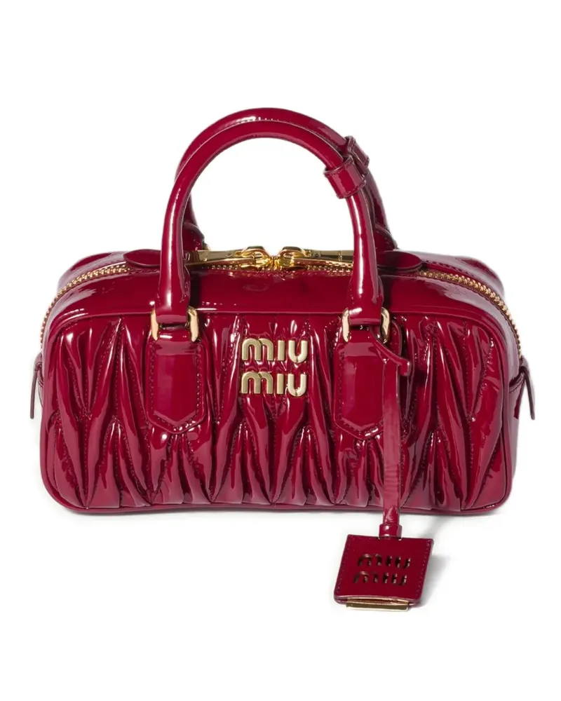 Miu Miu Arcadie Schultertasche aus Matelasse-Leder - Rot Rot