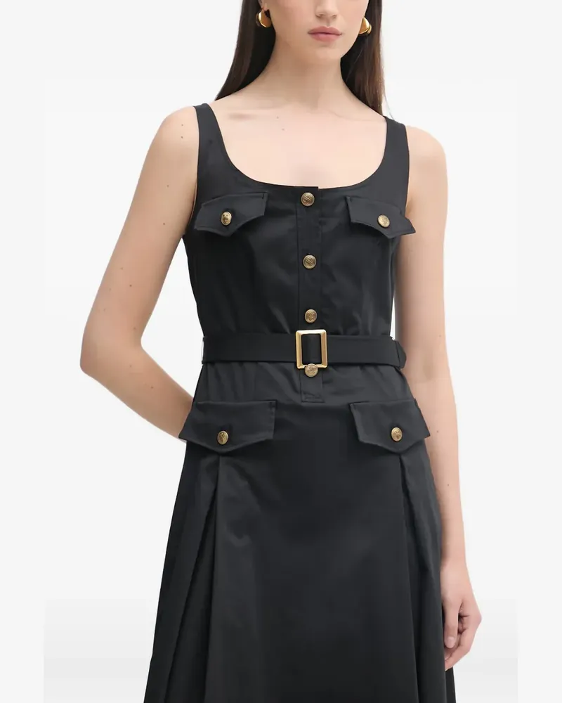 Luisa Spagnoli Poltrona Midikleid mit Gürtel - Schwarz Schwarz