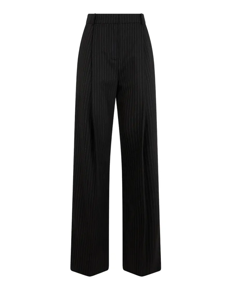 Elisabetta Franchi pinstripe wide-leg trousers - Schwarz Schwarz