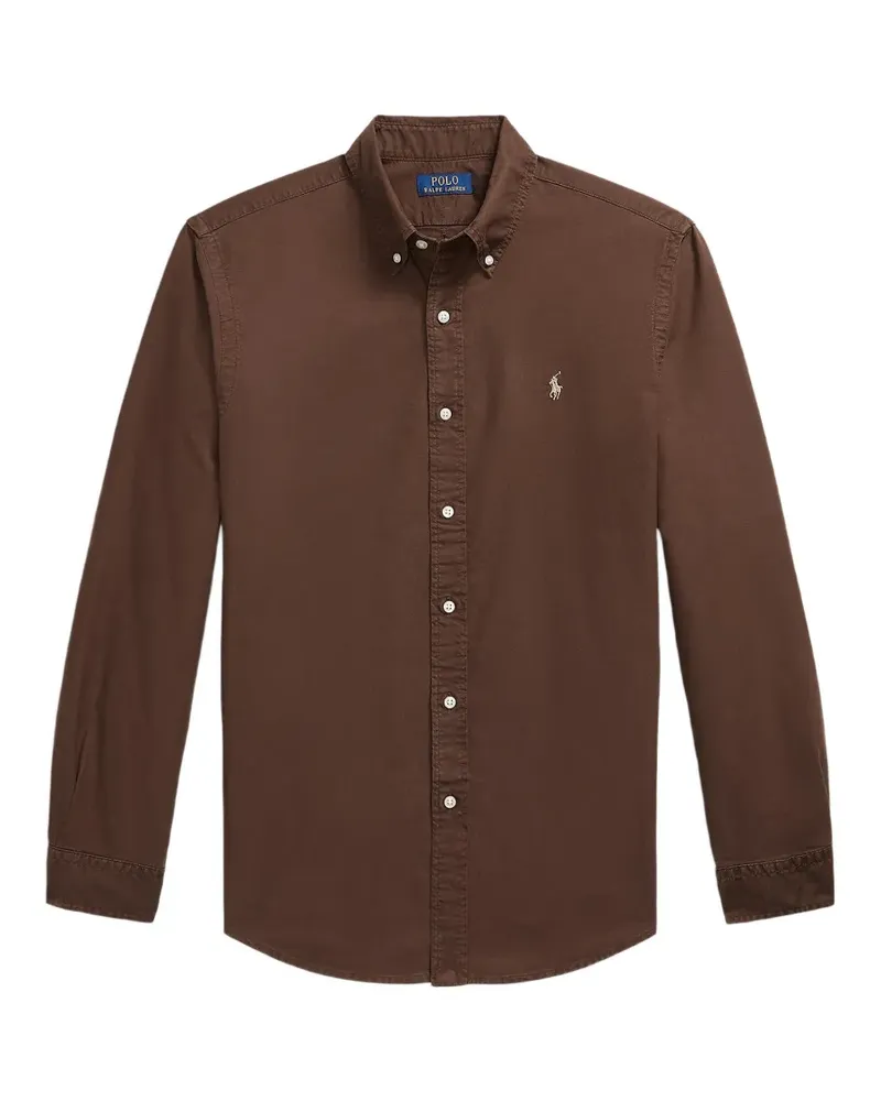 Ralph Lauren Oxford-Hemd in einem Stück gefärbt. - Braun Braun