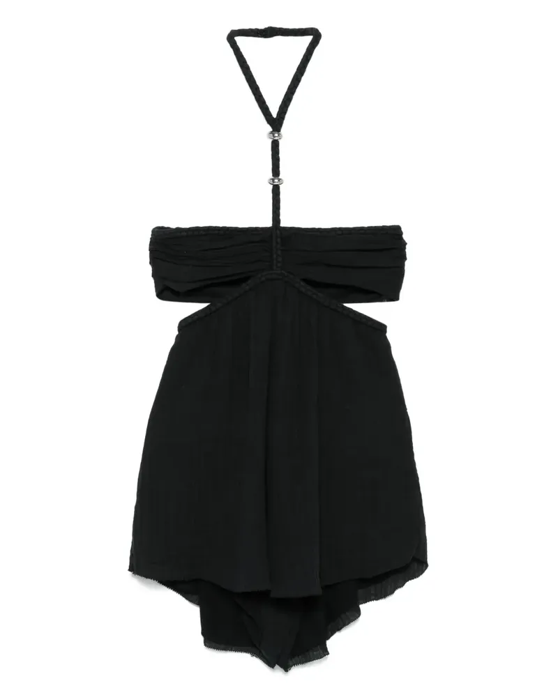 Isabel Marant Neckholder-Playsuit mit Cut-Out - Schwarz Schwarz