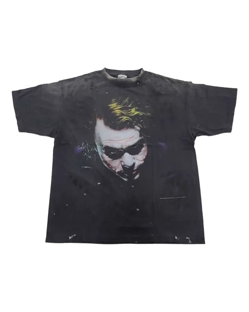 SAINT MXXXXXX Joker T-Shirt mit grafischem Print - Schwarz Schwarz