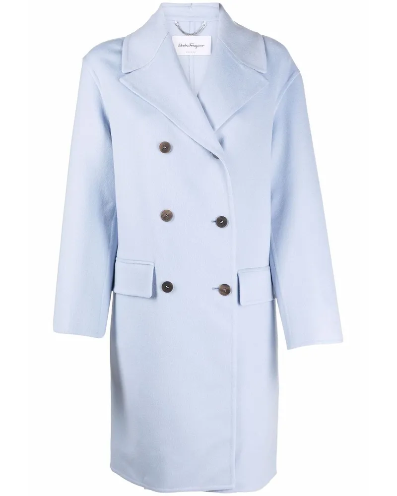 Ferragamo Doppelreihiger Mantel - Blau Blau