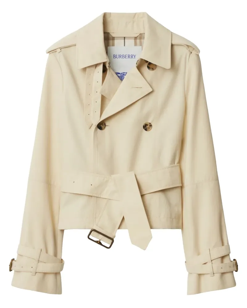 Burberry Cropped-Trenchjacke - Nude Nude