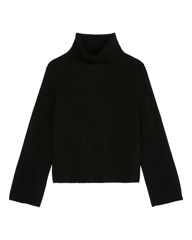 Marc O'Polo Gerippter Rollkragenpullover - Schwarz Schwarz