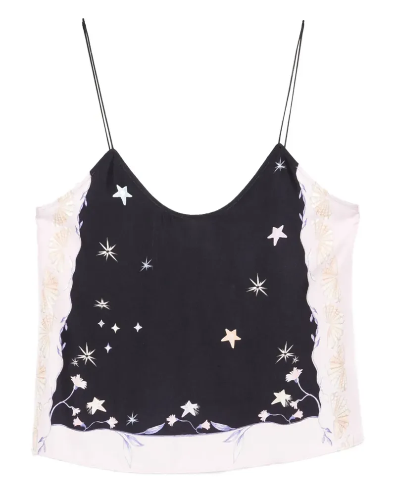 forte_forte Top mit Stern-Print - Schwarz Schwarz