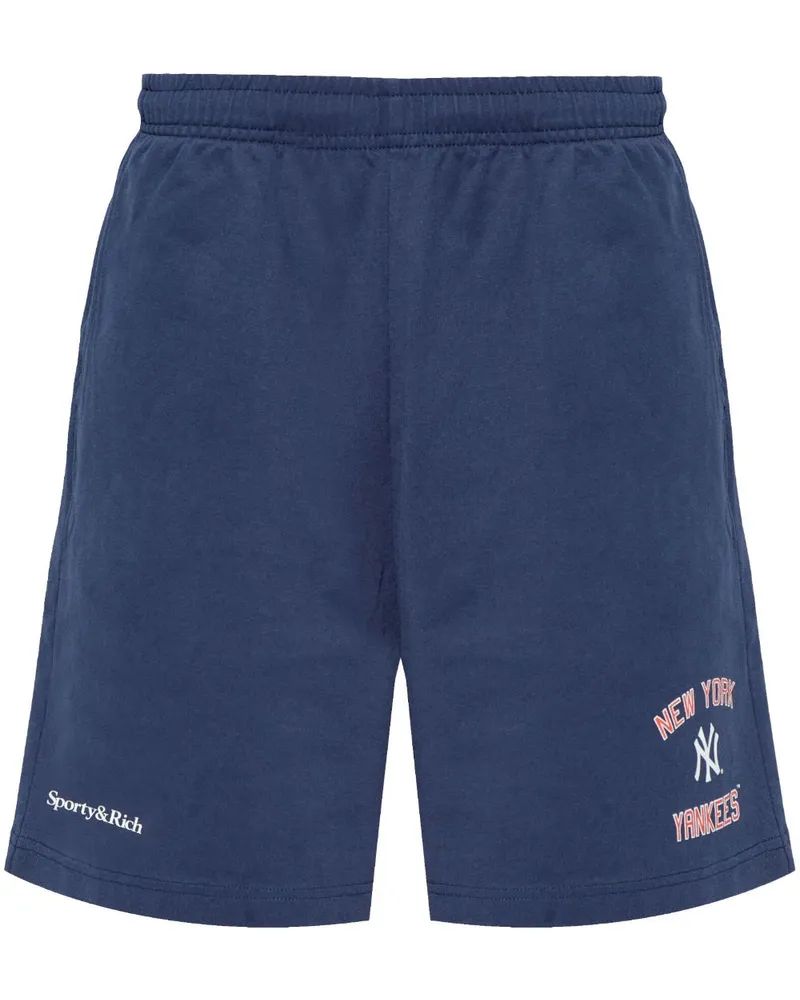 SPORTY & RICH x 47 x New York Yankees Joggingshorts - Blau Blau