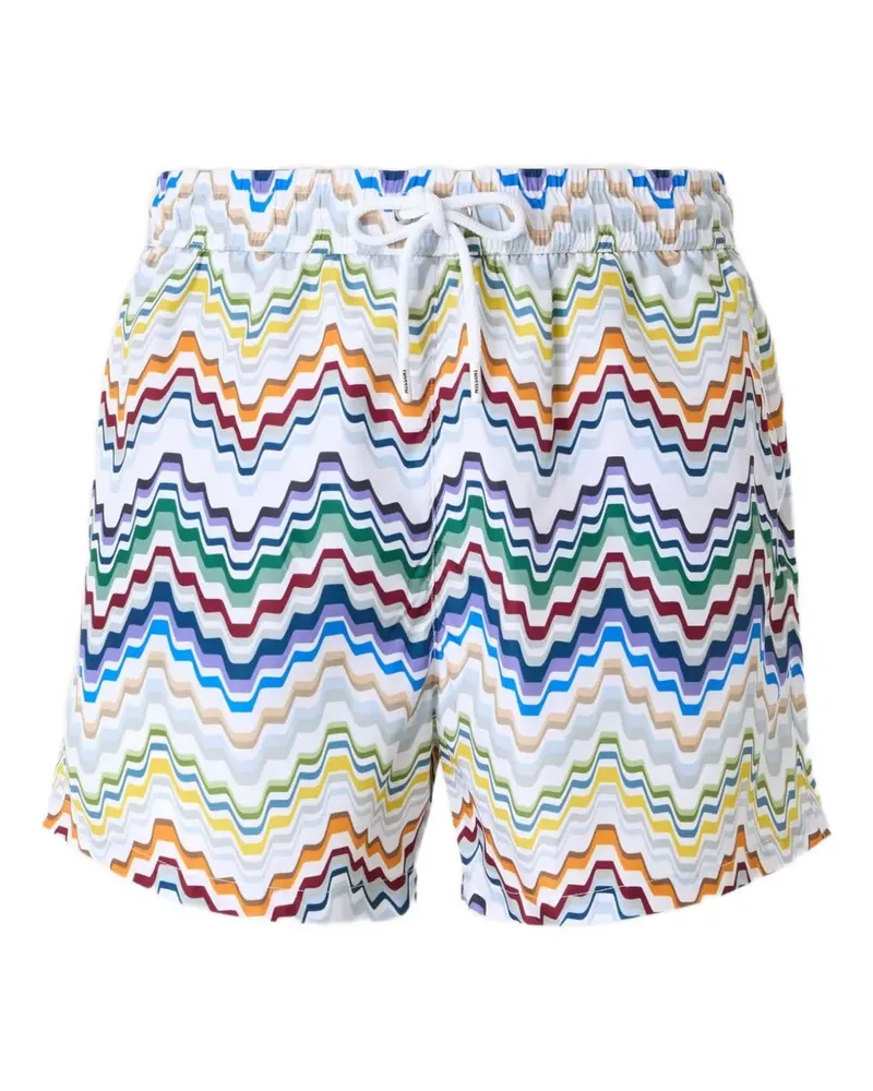 Missoni Badeshorts mit Zickzackmuster - Weiß Weiß