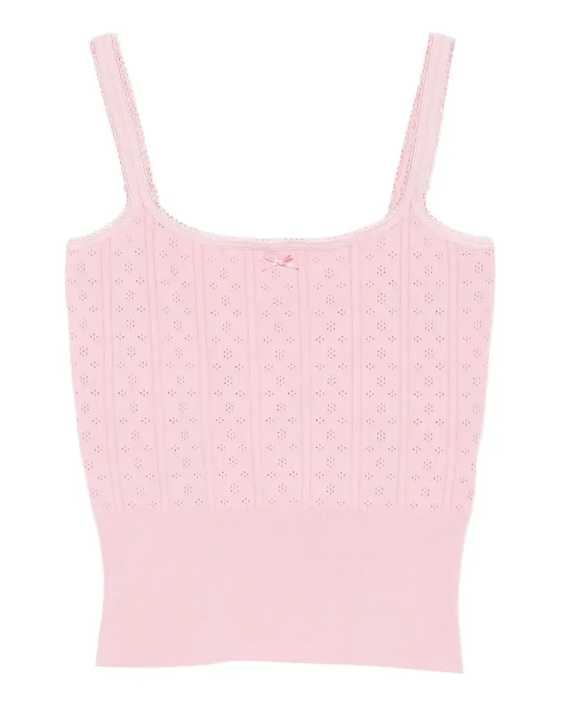 J.W.Anderson Pointelle-Tanktop mit Schleifendetail - Rosa Rosa