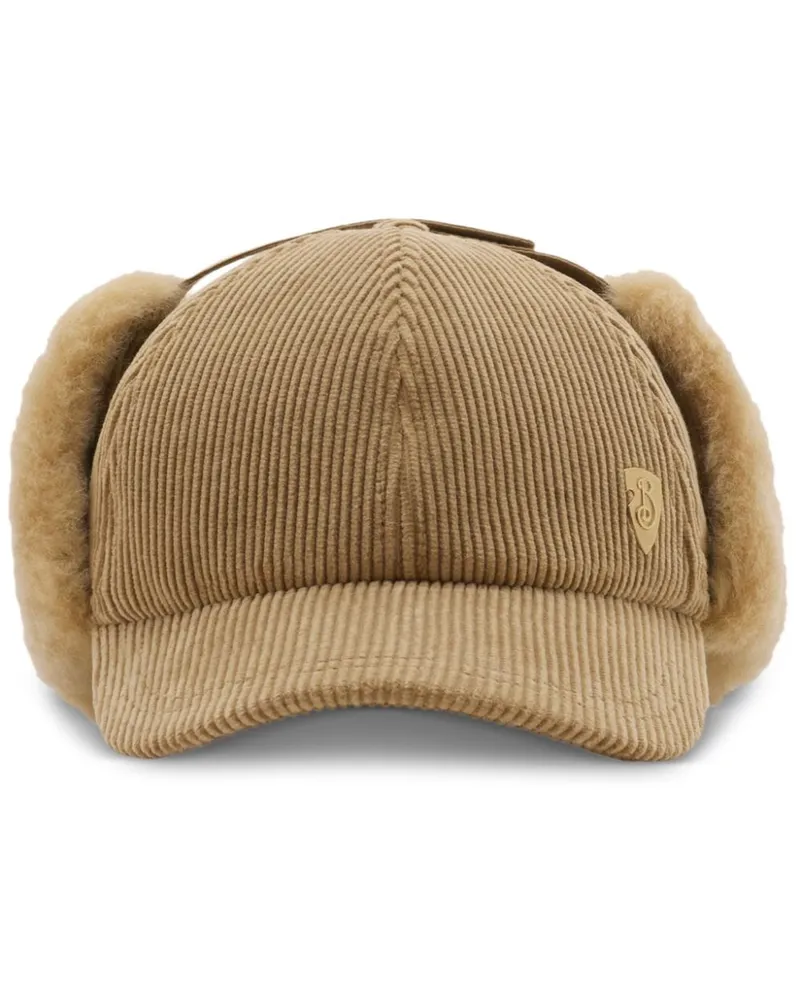 Burberry Baseballkappe aus Cord mit Shearling - Nude Nude