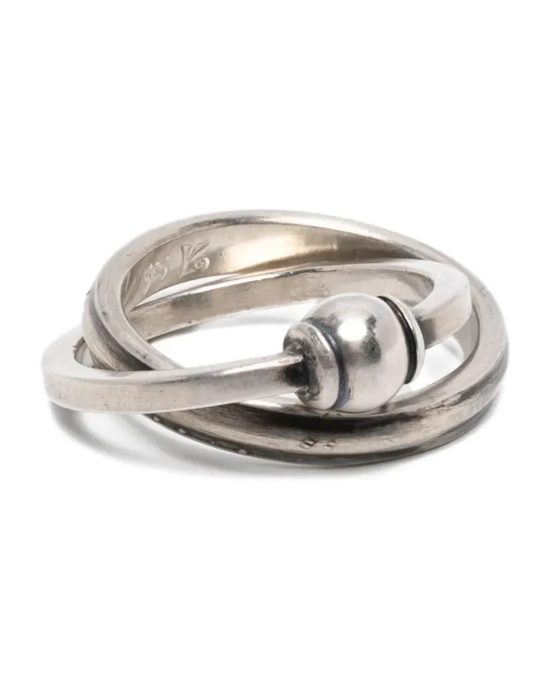 WERKSTATT:MÜNCHEN pearl-detail ring - Silber Silber