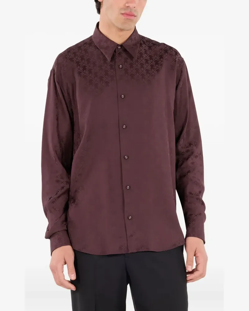 Roberto Cavalli Hemd mit Monogrammmuster - Violett Violett