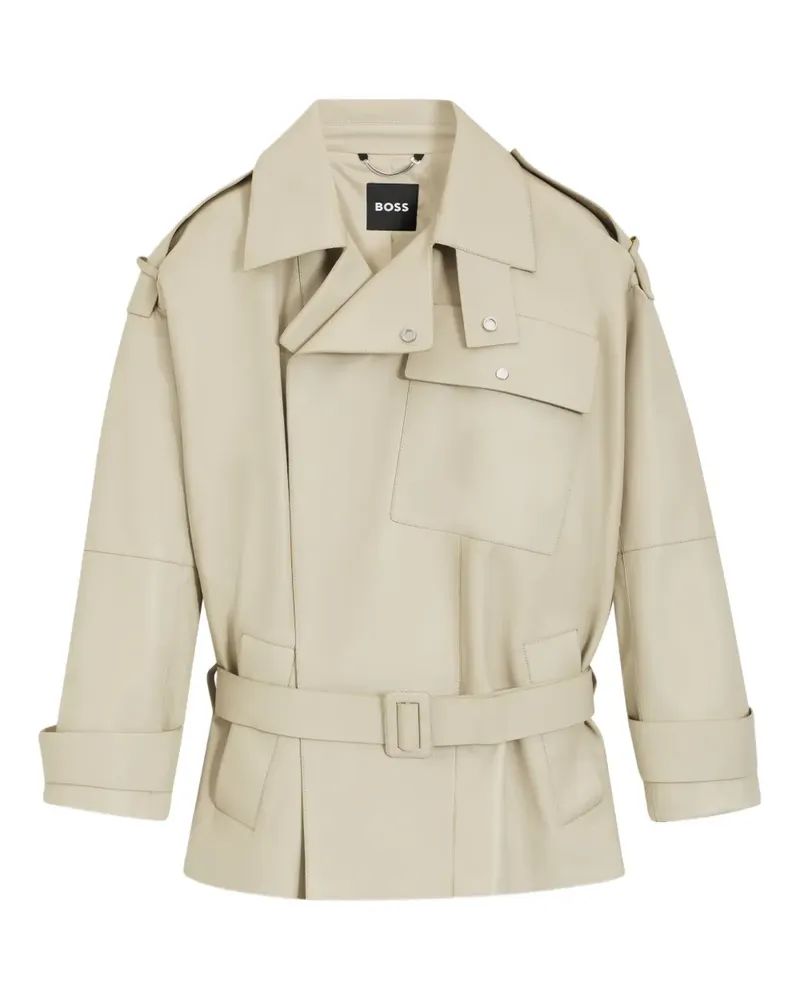 HUGO BOSS Jacke mit Gürtel - Nude Nude