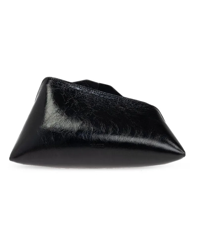 ATTICO 8.30PM Clutch mit Logo-Print - Schwarz Schwarz