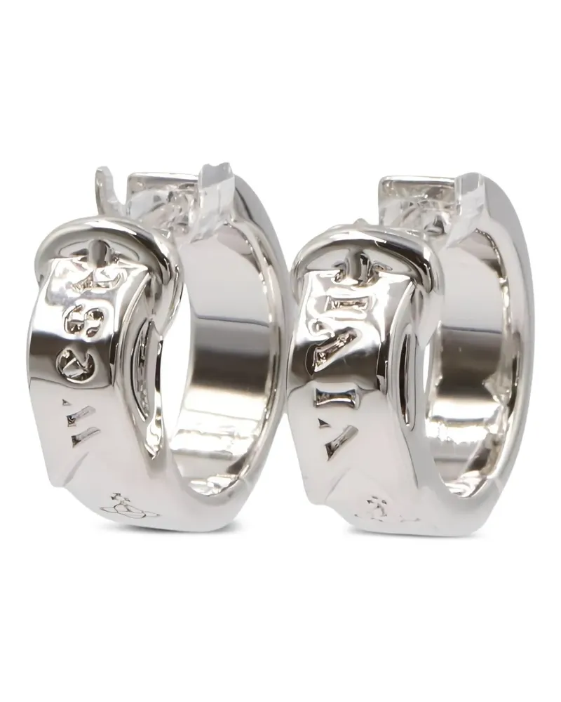 Vivienne Westwood 2020s Creolen mit Gravur - Silber Silber
