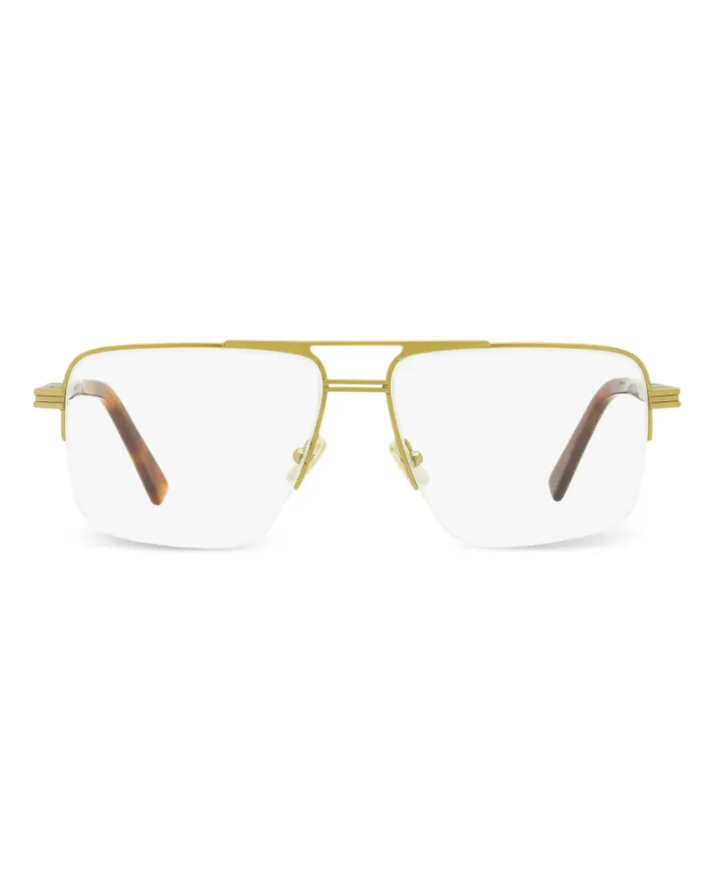 Ermenegildo Zegna Halbrand-Pilotenbrille - Gold Gold