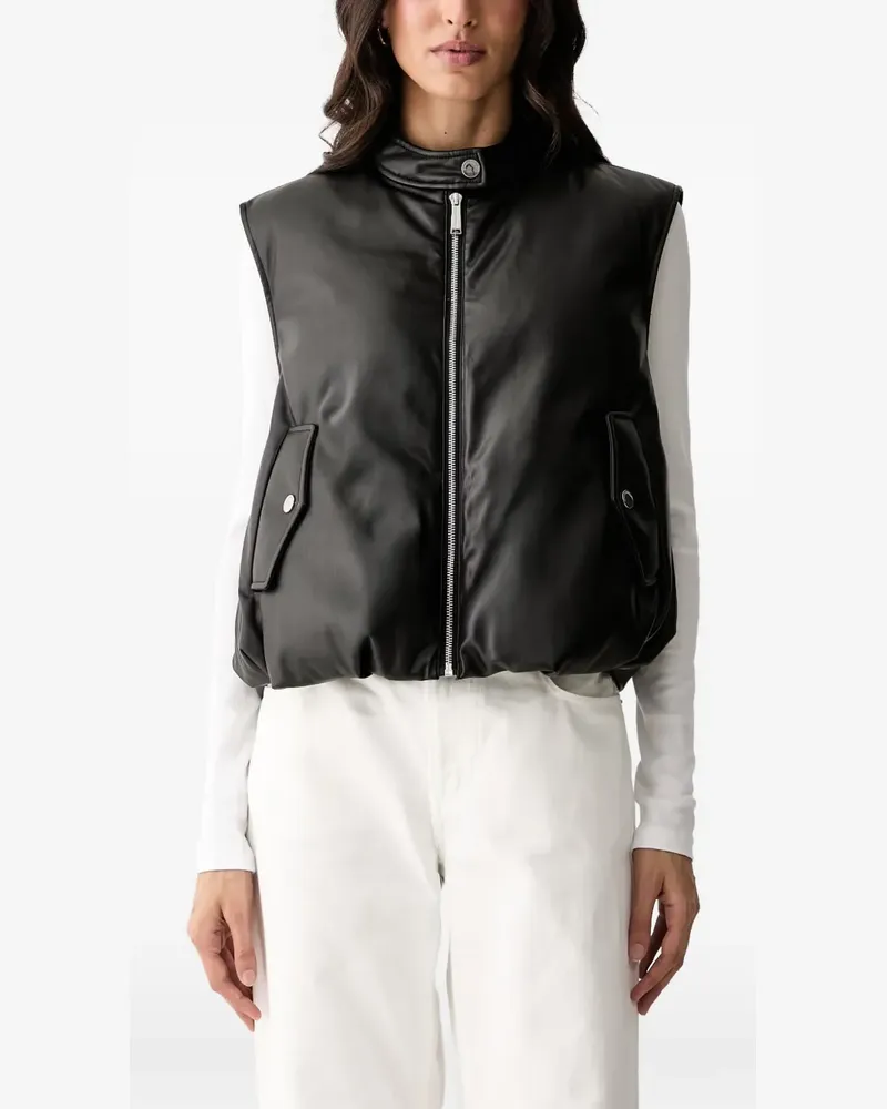 Karl Lagerfeld high-neck padded gilet - Schwarz Schwarz