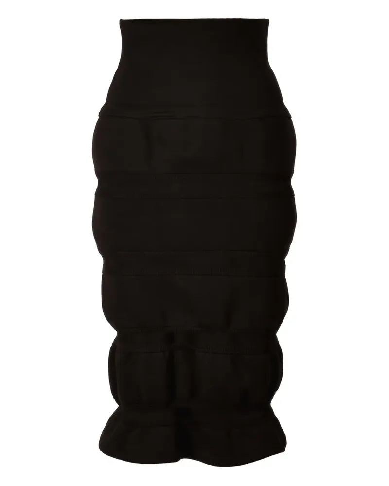 Ioana Ciolacu Gestufter Bleistiftrock - Schwarz Schwarz