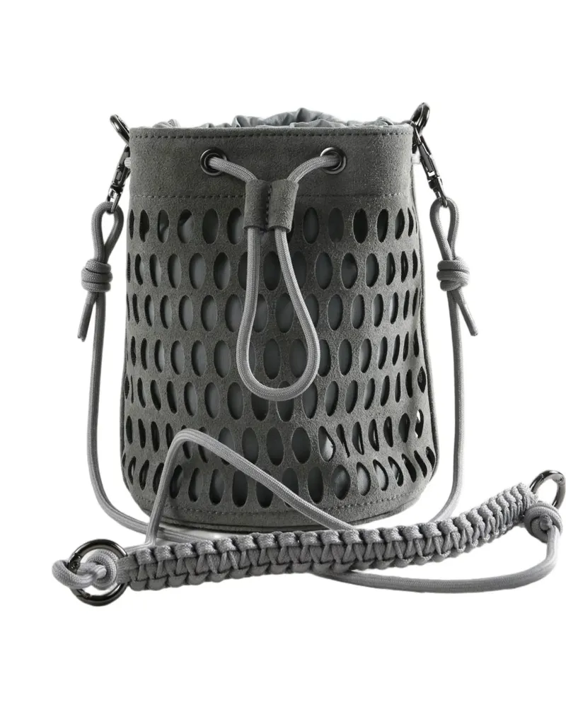 Puma perforated-suede bucket bag - Grau Grau