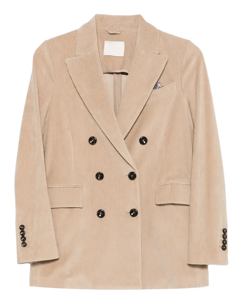 CIRCOLO 1901 double-breasted corduroy blazer - Nude Nude