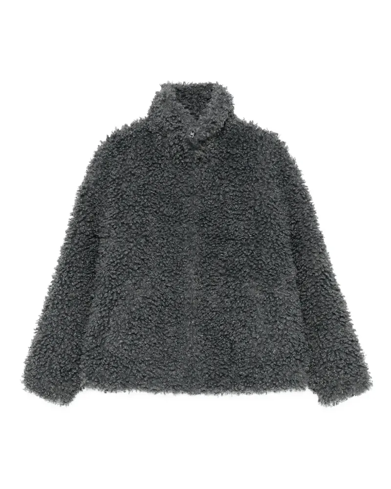 Acne Studios teddy high-neck jacket - Grau Grau