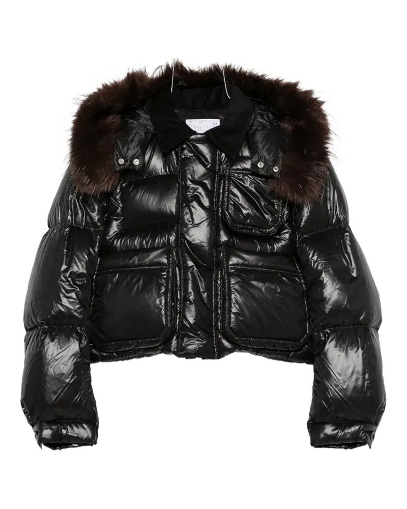 Sacai double-breasted jacket - Schwarz Schwarz