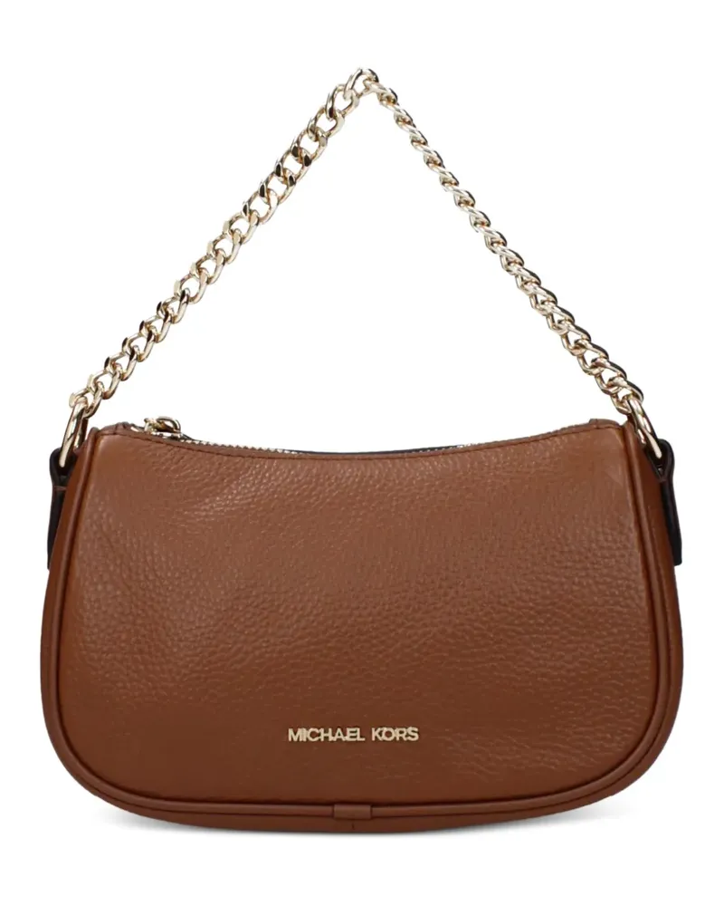 Michael Kors small Carmela leather shoulder bag - Braun Braun