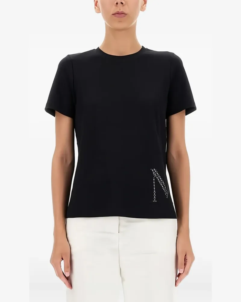 Max Mara Max Mara Verziertes Battage T-Shirt - Schwarz Schwarz