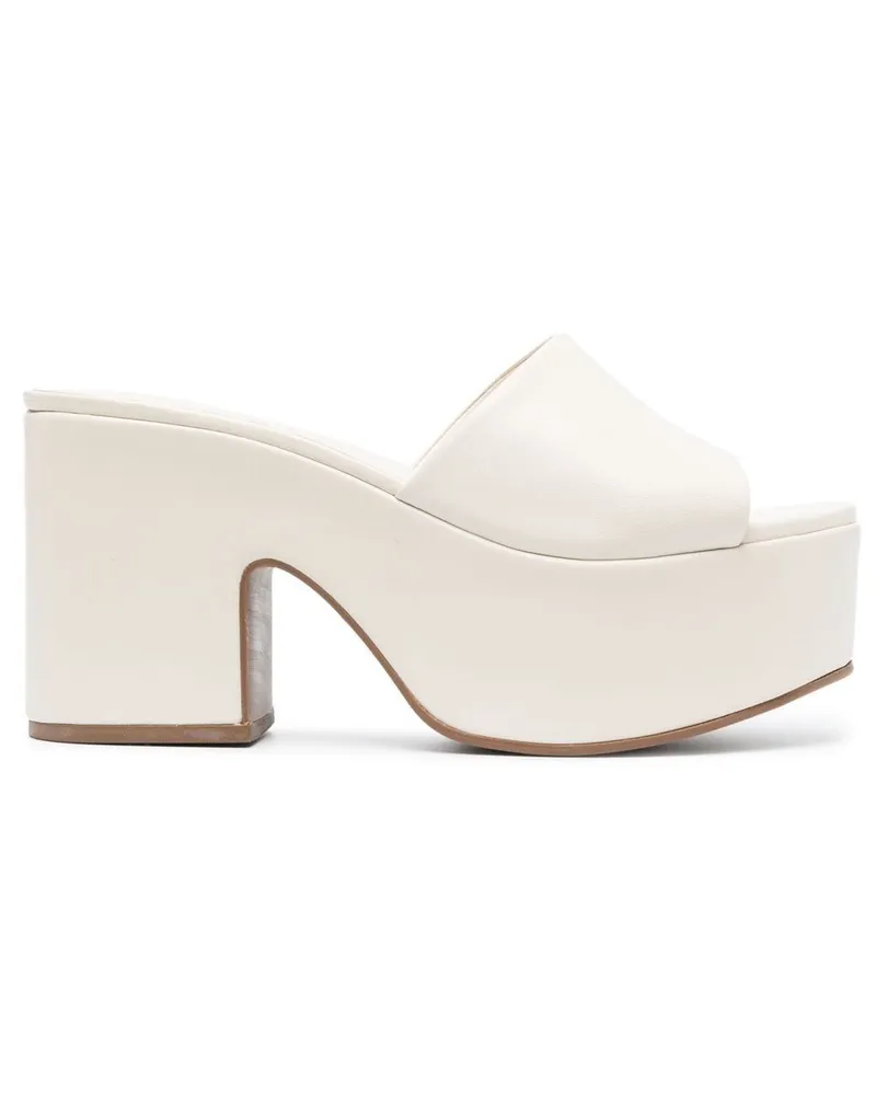 Larroude Mules mit Plateau - Nude Nude