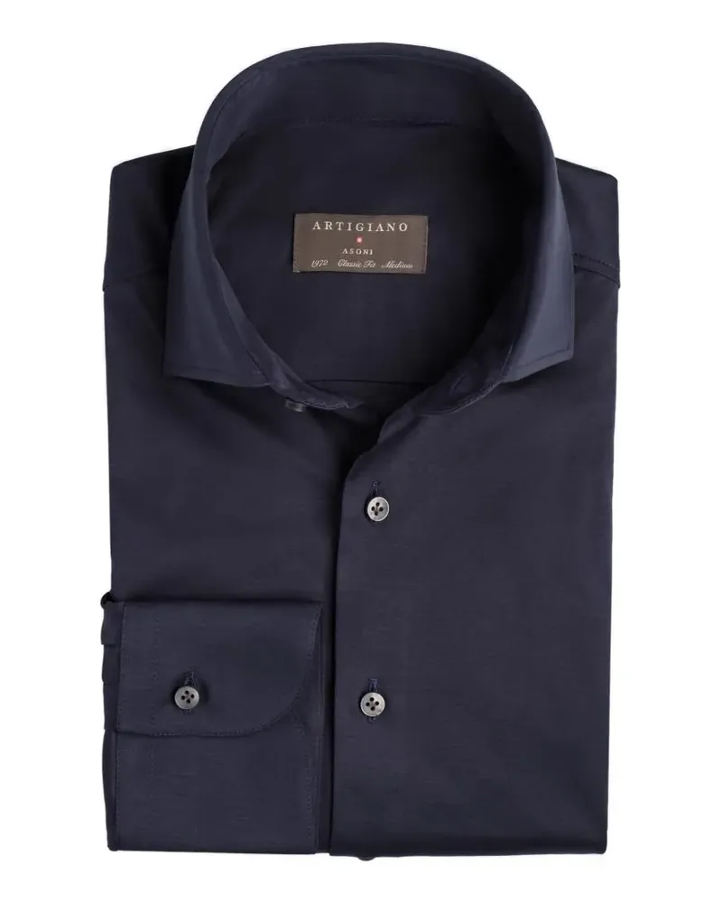 Artigiano  jersey-knit long-sleeve shirt - Blau Blau