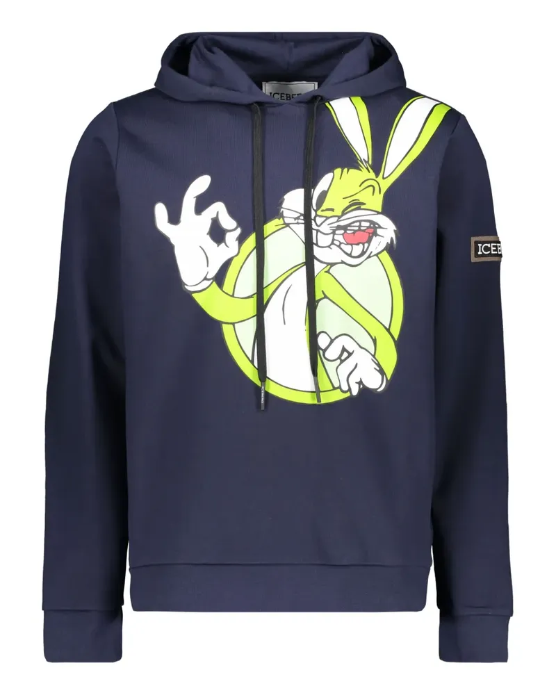 Iceberg Hoodie mit grafischem Print - Blau Blau