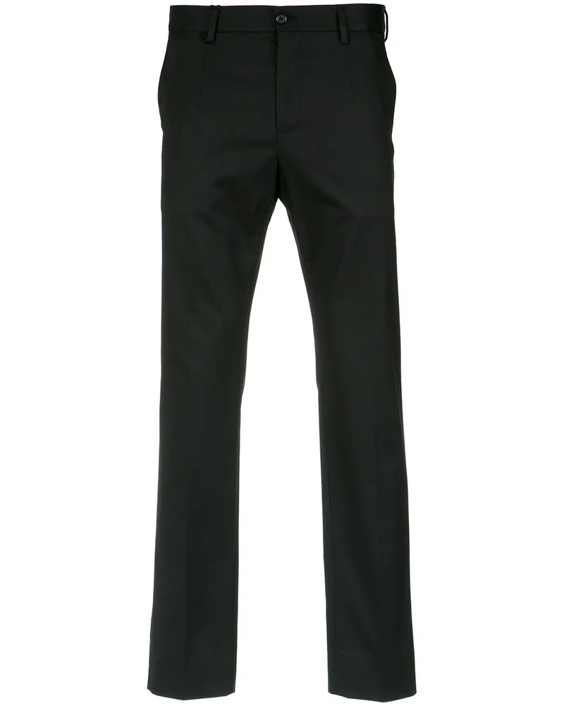 Dolce & Gabbana Halbhohe Hose - Schwarz Schwarz