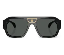 Sonnenbrille mit geometrischem Gestell - Schwarz