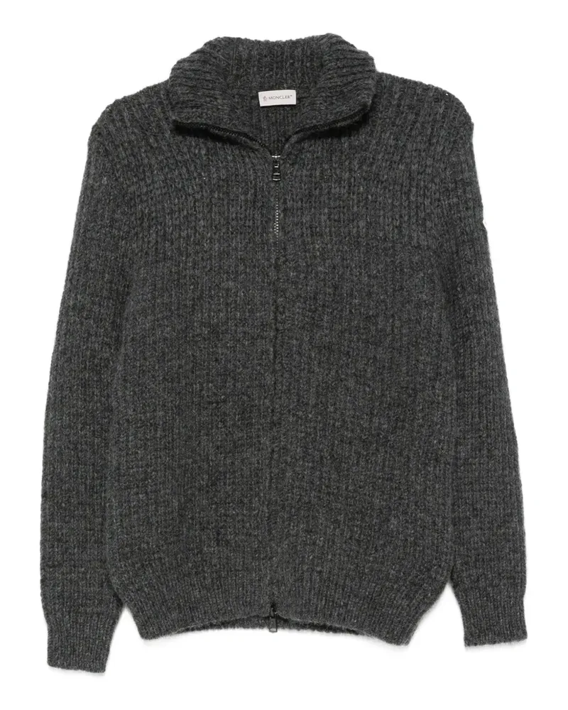Moncler Gerippter Cardigan mit Reißverschluss - Grau Grau