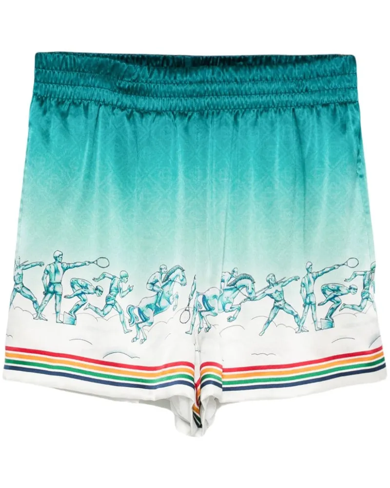 Casablanca Paris La Deesse du Stade Shorts - Blau Blau